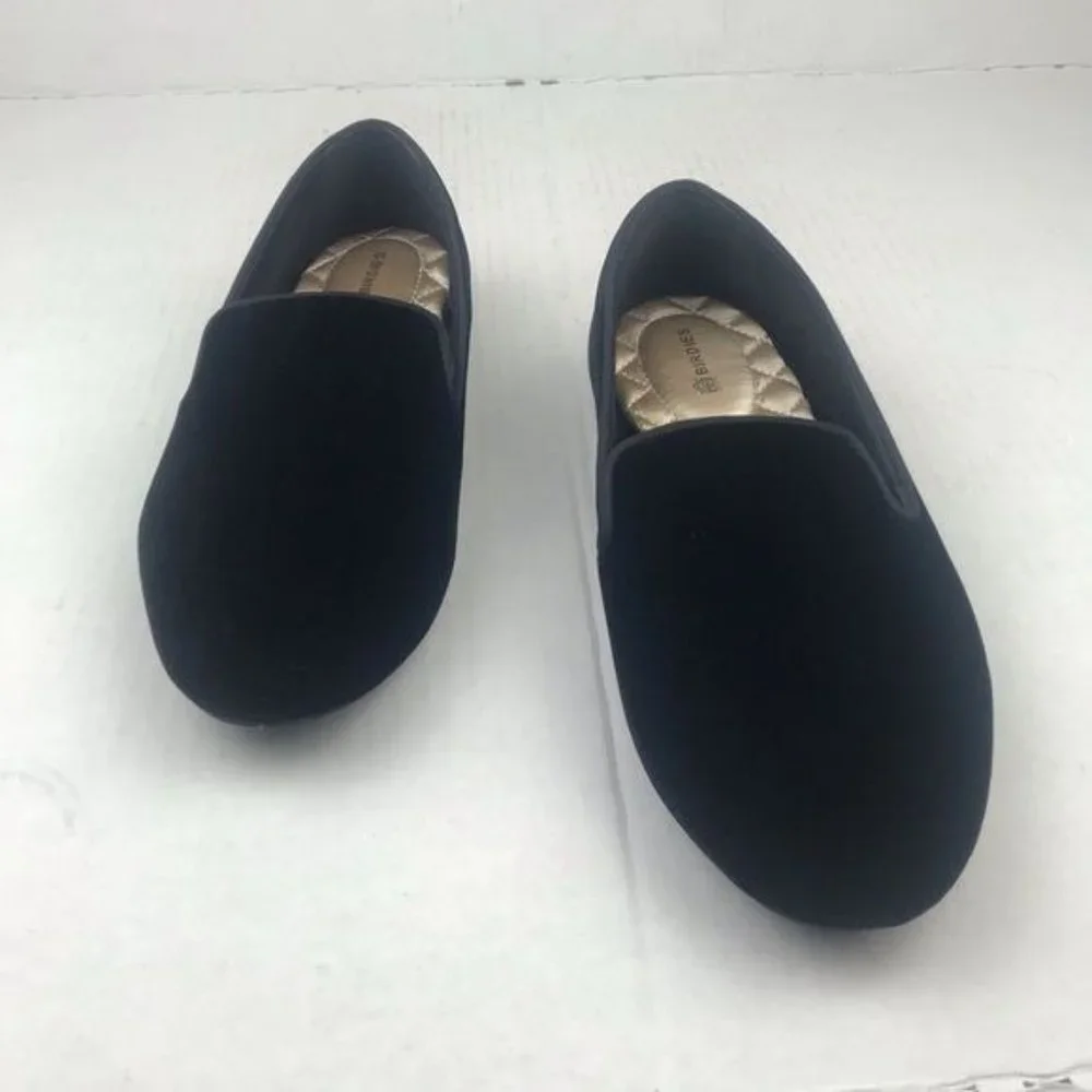 Birdies Black Velvet The Starling Flats Slip Ons